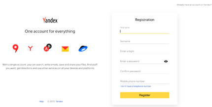 Yandex��ҳ������¼